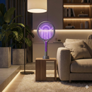 Raquete Elétrica Com Luz De Alta Potência - Cabo ajustável e Face Giratória