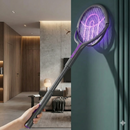 Raquete Elétrica Com Luz De Alta Potência - Cabo ajustável e Face Giratória