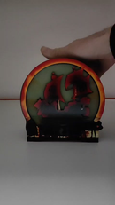 Luminária Decorativa Abajur de Mesa Circular One Piece Por do Sol