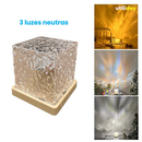 Cubo de Luz Noturno Água Luminaria USB Bateria 16 Cores LED Controle Remoto Presente Moderno Abajur