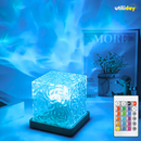 Cubo de Luz Noturno Água Luminaria USB Bateria 16 Cores LED Controle Remoto Presente Moderno Abajur