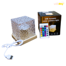 Cubo de Luz Noturno Água Luminaria USB Bateria 16 Cores LED Controle Remoto Presente Moderno Abajur