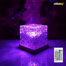 Cubo de Luz Noturno Água Luminaria USB Bateria 16 Cores LED Controle Remoto Presente Moderno Abajur