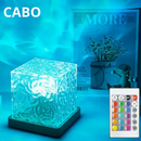 Cubo de Luz Noturno Água Luminaria USB Bateria 16 Cores LED Controle Remoto Presente Moderno Abajur