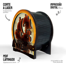 Luminária Decorativa Abajur de Mesa Circular One Piece Por do Sol