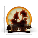 Luminária Decorativa Abajur de Mesa Circular One Piece Por do Sol